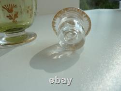 SERVICE DE NUIT en cristal teinté vert BACCARAT / DAUM / ST LOUIS /ST DENIS