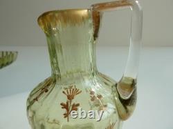 SERVICE DE NUIT en cristal teinté vert BACCARAT / DAUM / ST LOUIS /ST DENIS