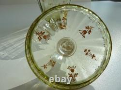 SERVICE DE NUIT en cristal teinté vert BACCARAT / DAUM / ST LOUIS /ST DENIS