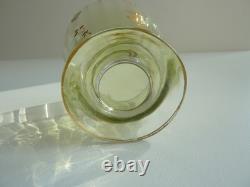 SERVICE DE NUIT en cristal teinté vert BACCARAT / DAUM / ST LOUIS /ST DENIS