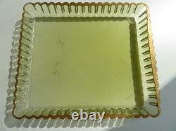 SERVICE DE NUIT en cristal teinté vert BACCARAT / DAUM / ST LOUIS /ST DENIS