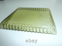 SERVICE DE NUIT en cristal teinté vert BACCARAT / DAUM / ST LOUIS /ST DENIS