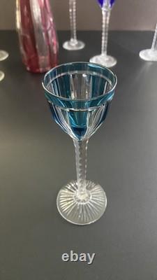 ST1 Cristal De Saint Louis, Service à Porto 6 Verres + Carafe État Impeccable