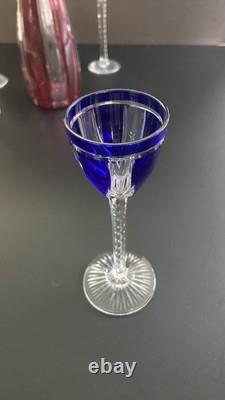 ST1 Cristal De Saint Louis, Service à Porto 6 Verres + Carafe État Impeccable
