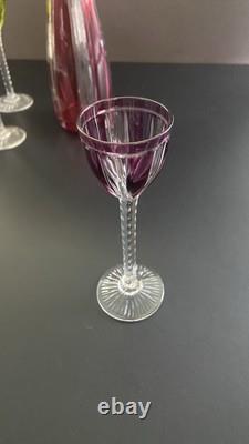 ST1 Cristal De Saint Louis, Service à Porto 6 Verres + Carafe État Impeccable