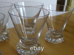 ST LOUIS 6 ANCIENS VERRES A APERITIF CRISTAL MODELE DIAMANTS 1930 ht 7,5 cm