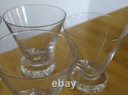 ST LOUIS 6 ANCIENS VERRES A APERITIF CRISTAL MODELE DIAMANTS 1930 ht 7,5 cm