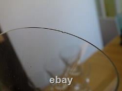 ST LOUIS 6 ANCIENS VERRES A APERITIF CRISTAL MODELE DIAMANTS 1930 ht 7,5 cm