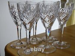 ST LOUIS 6 VERRES A VIN ROUGE CRISTAL MODELE CHANTILLY ht 15,2 cm lot n°2