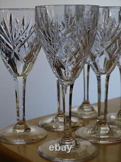 ST LOUIS 6 VERRES A VIN ROUGE CRISTAL MODELE CHANTILLY ht 15,2 cm lot n°2