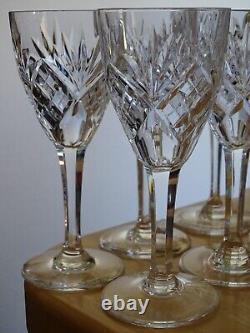 ST LOUIS 6 VERRES A VIN ROUGE CRISTAL MODELE CHANTILLY ht 15,2 cm lot n°2