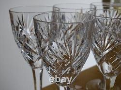 ST LOUIS 6 VERRES A VIN ROUGE CRISTAL MODELE CHANTILLY ht 15,2 cm lot n°2
