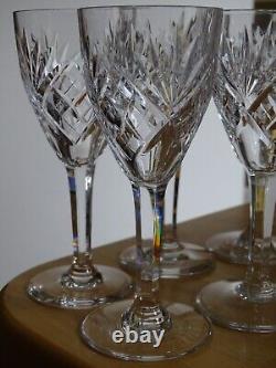 ST LOUIS 6 VERRES A VIN ROUGE CRISTAL MODELE CHANTILLY ht 15,2 cm lot n°2