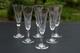 St Louis Cerdagne 6 Flûtes à Champagne En Cristal Taillé H 18,8cm