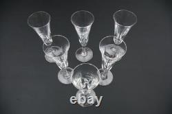 ST LOUIS CERDAGNE 6 Flûtes à Champagne en cristal taillé H 18,8cm
