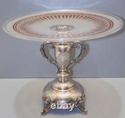 -SUPERBE COUPE CRISTAL SAINT LOUIS SUR PIED ARGENT Minerve Monogramme MT D