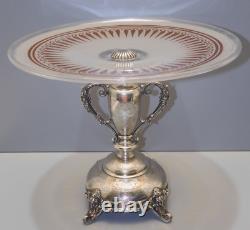 -SUPERBE COUPE CRISTAL SAINT LOUIS SUR PIED ARGENT Minerve Monogramme MT D