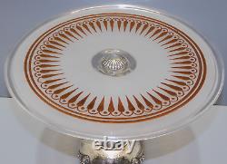 -SUPERBE COUPE CRISTAL SAINT LOUIS SUR PIED ARGENT Minerve Monogramme MT D