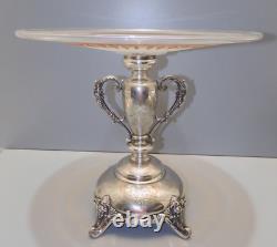 -SUPERBE COUPE CRISTAL SAINT LOUIS SUR PIED ARGENT Minerve Monogramme MT D