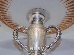 -SUPERBE COUPE CRISTAL SAINT LOUIS SUR PIED ARGENT Minerve Monogramme MT D