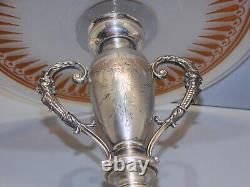 -SUPERBE COUPE CRISTAL SAINT LOUIS SUR PIED ARGENT Minerve Monogramme MT D