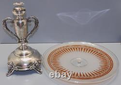 -SUPERBE COUPE CRISTAL SAINT LOUIS SUR PIED ARGENT Minerve Monogramme MT D