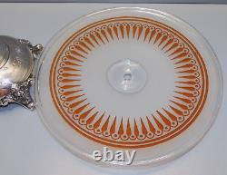 -SUPERBE COUPE CRISTAL SAINT LOUIS SUR PIED ARGENT Minerve Monogramme MT D