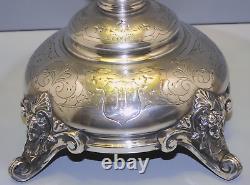 -SUPERBE COUPE CRISTAL SAINT LOUIS SUR PIED ARGENT Minerve Monogramme MT D