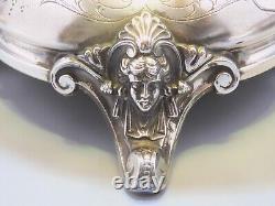 -SUPERBE COUPE CRISTAL SAINT LOUIS SUR PIED ARGENT Minerve Monogramme MT D