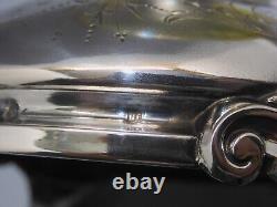 -SUPERBE COUPE CRISTAL SAINT LOUIS SUR PIED ARGENT Minerve Monogramme MT D