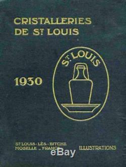 Saint Louis 1900 Rares 5 flacons de toilette 1900 Cristal givré