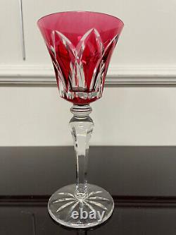 Saint Louis 1 Verre Roemer Cristal De Couleur Rouge Modele Camargue H 20 #2