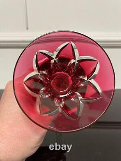 Saint Louis 1 Verre Roemer Cristal De Couleur Rouge Modele Camargue H 20 #2