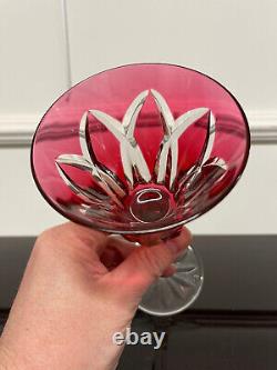 Saint Louis 1 Verre Roemer Cristal De Couleur Rouge Modele Camargue H 20 #2