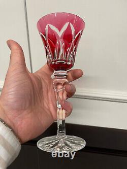 Saint Louis 1 Verre Roemer Cristal De Couleur Rouge Modele Camargue H 20 #2