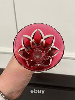 Saint Louis 1 Verre Roemer Cristal De Couleur Rouge Modele Camargue H 20 #2