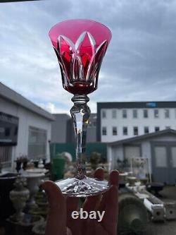 Saint Louis 1 Verre Roemer Cristal De Couleur Rouge Modele Camargue H 20 #2