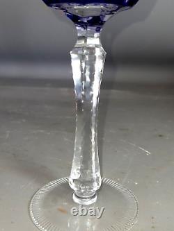 Saint Louis 2 anciens verres en cristal doublé taillé Parfait état SB