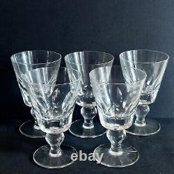 Saint Louis 5 Verres A Eau En Cristal Modele Jersey Paquebot France Haut14.5