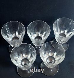 Saint Louis 5 Verres A Eau En Cristal Modele Jersey Paquebot France Haut14.5