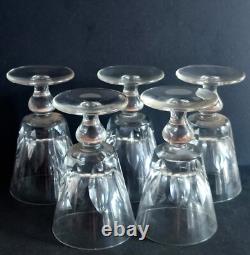 Saint Louis 5 Verres A Eau En Cristal Modele Jersey Paquebot France Haut14.5