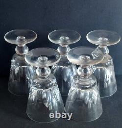 Saint Louis 5 Verres A Eau En Cristal Modele Jersey Paquebot France Haut14.5