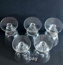 Saint Louis 5 Verres A Eau En Cristal Modele Jersey Paquebot France Haut14.5