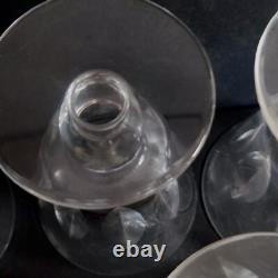 Saint Louis 5 Verres A Eau En Cristal Modele Jersey Paquebot France Haut14.5