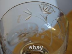 Saint Louis 6 Anciennes Coupes A Champagne Cristal Gravure Talma