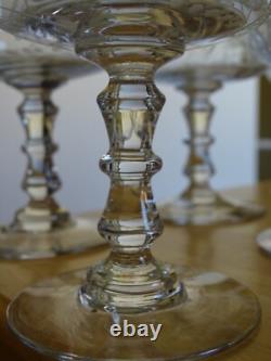 Saint Louis 6 Anciennes Coupes A Champagne Cristal Gravure Talma