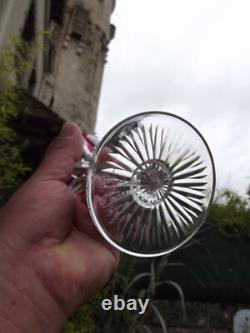 Saint Louis 8 verres à pied en cristal couleur rouge rubis Overlay Art Déco