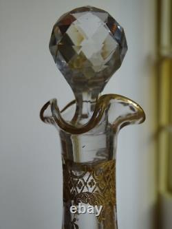Saint Louis Ancien Service A Liqueur En Cristal Gravure Talma Gold