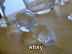 Saint Louis Ancien Service Liqueur Cristal Gravure Florale Art Nouveau