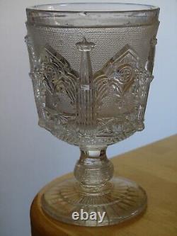 Saint Louis Ancien Verre A Eau Cristal Mouler Sablee Gothique 1840 Charles X